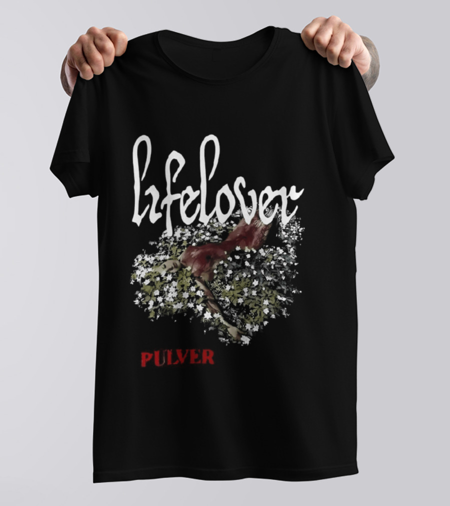 Lifelover Pulver Band Cover Album Red Abstract Splatter T-Shirt