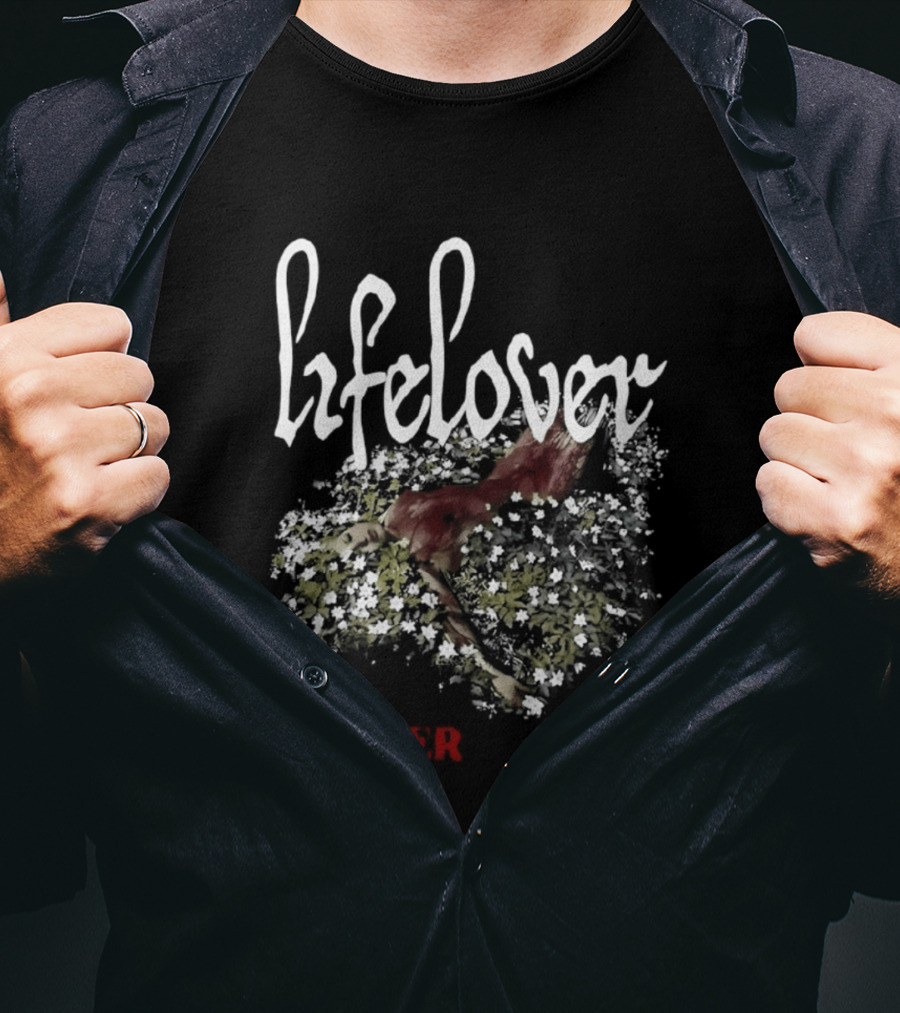 Lifelover Pulver Band Cover Album Red Abstract Splatter T-Shirt