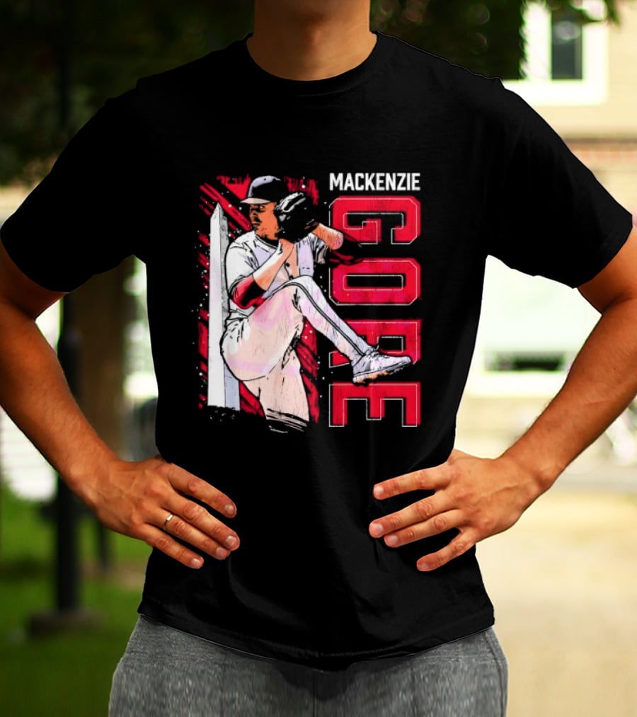 Mackenzie Gore Washington Pitching Action Baseball T-Shirt