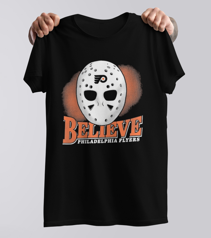 Philadelphia Flyers Believe Hockey Mask Franklin T-Shirt