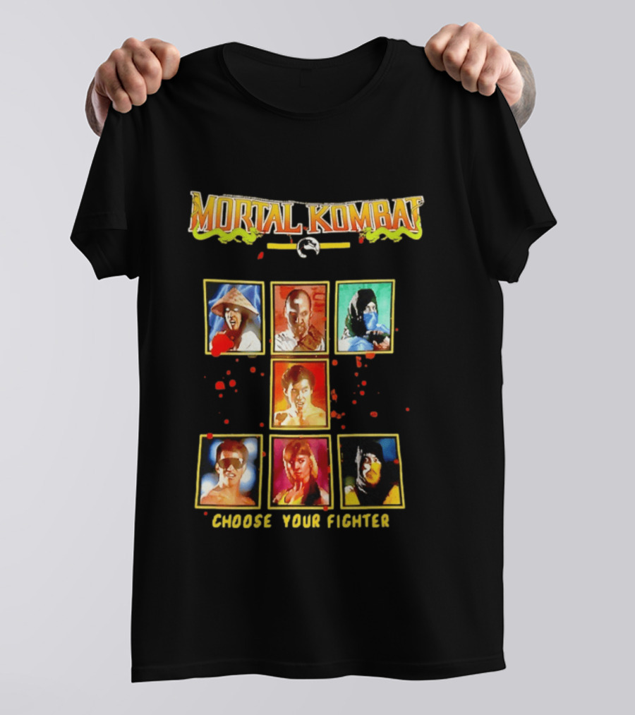 Mortal Kombat Choose Your Fighter Iconic Characters Selection T-Shirt