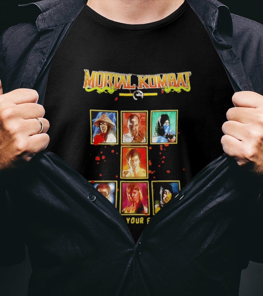 Mortal Kombat Choose Your Fighter Iconic Characters Selection T-Shirt