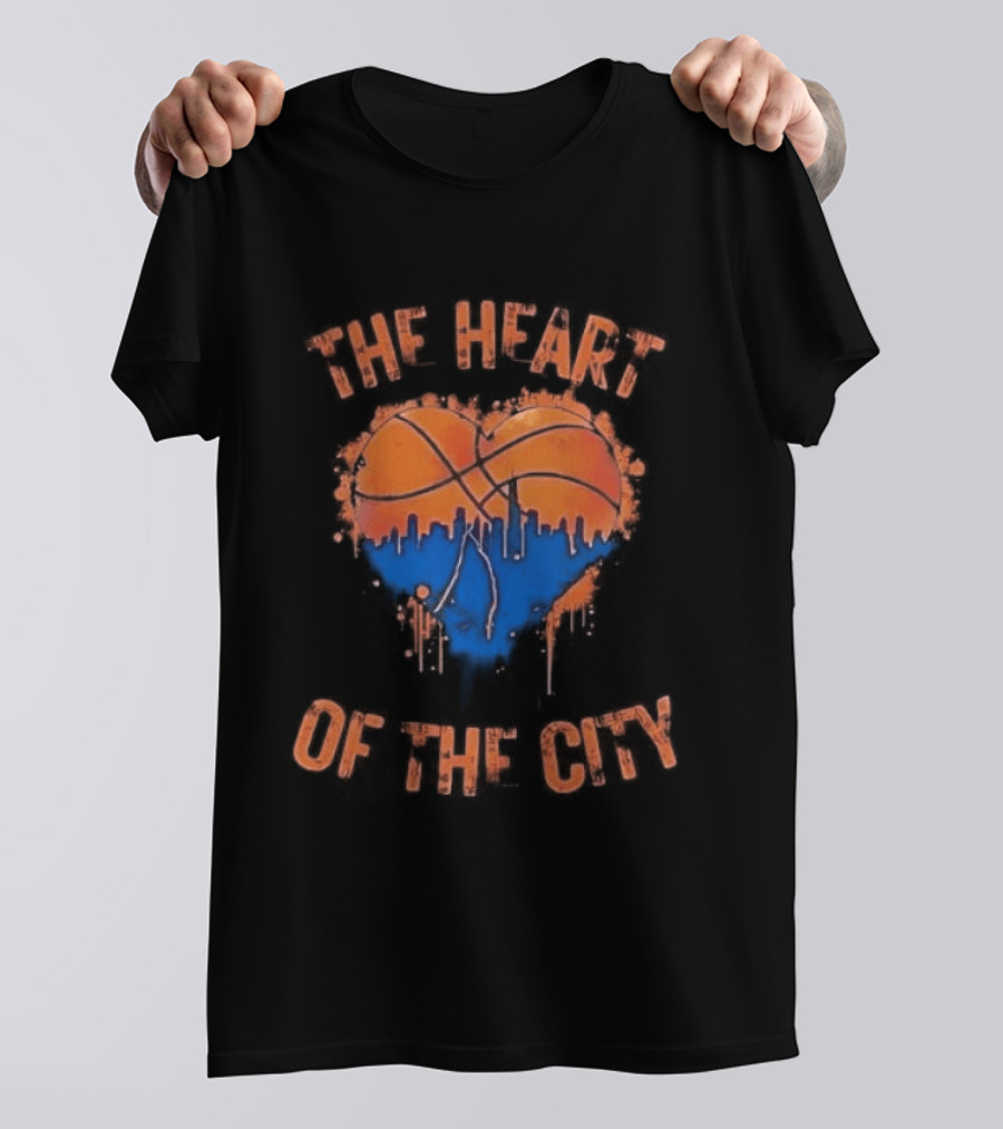 New York Knicks Heart Of The City Skyline Basketball T-Shirt