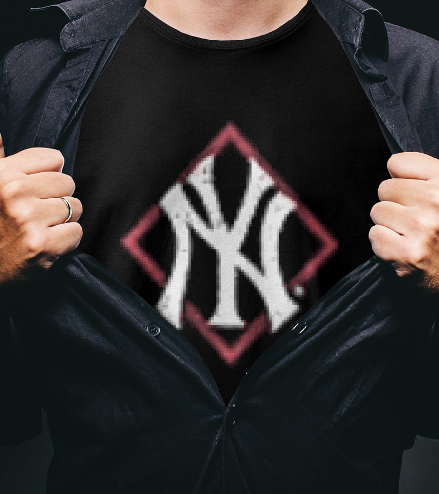 New York Yankees America's Pastime Black Americana NY Monogram T-Shirt