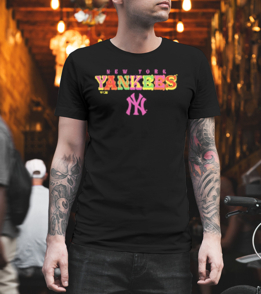 New York Yankees Fiesta Colorful Neon T-Shirt