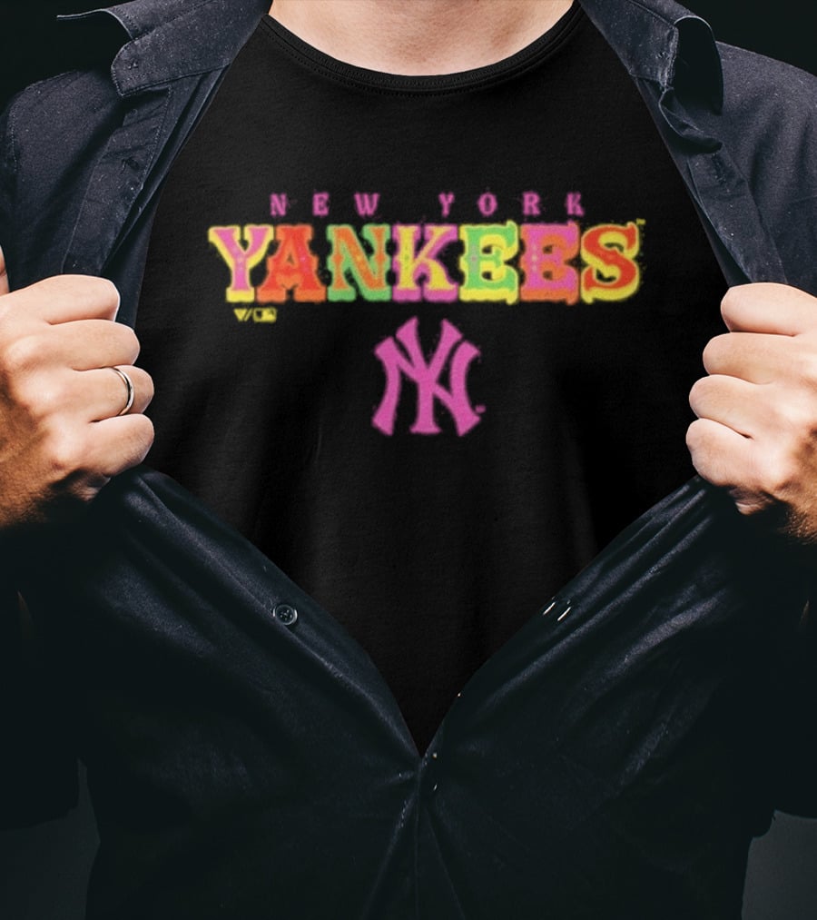 New York Yankees Fiesta Colorful Neon T-Shirt