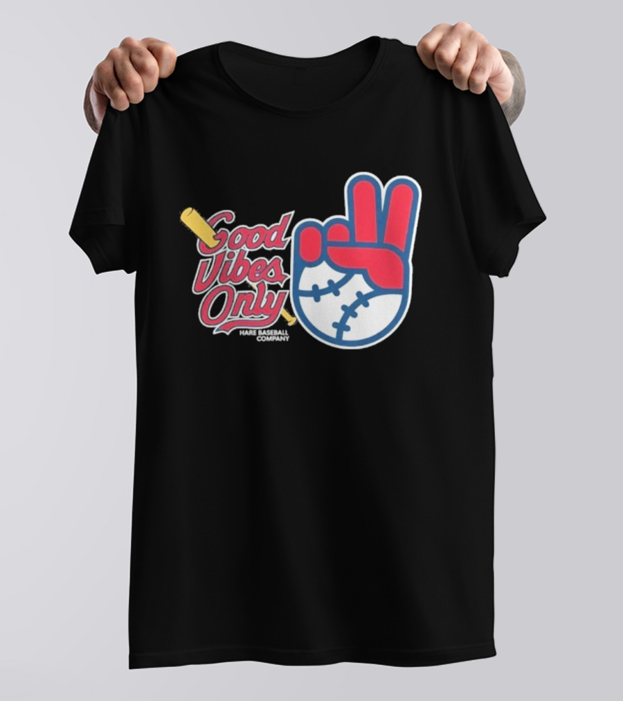 Good Vibes Only St. Louis Cardinals 2026 Baseball Peace Sign T-Shirt