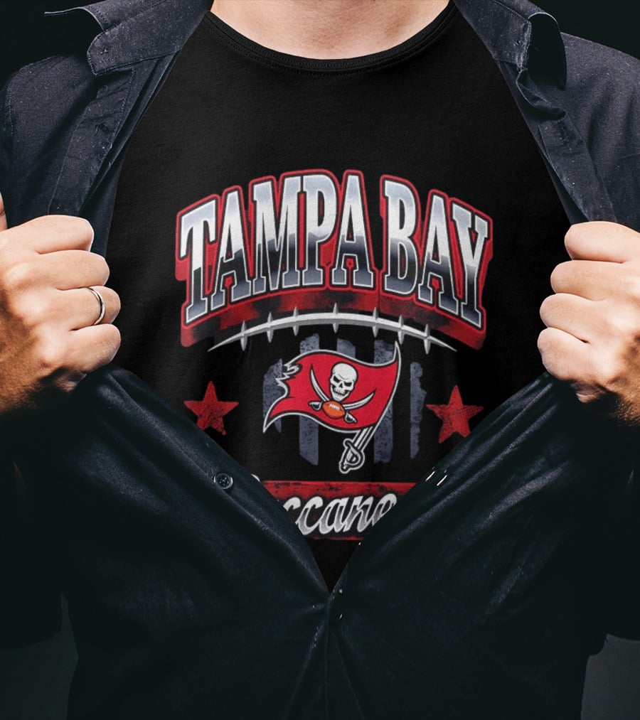 Tampa Bay Buccaneers Americana 2026 Team Flag Two Stars T-Shirt