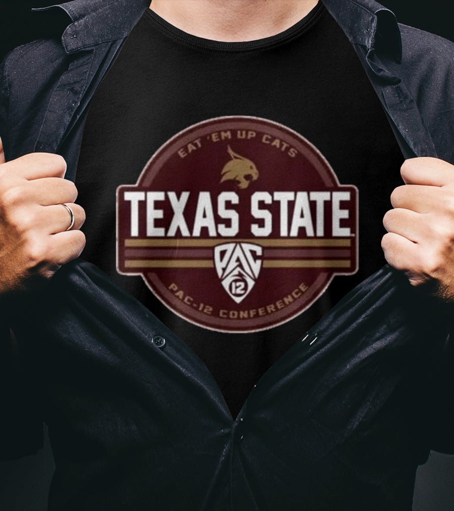 Texas State Bobcats Eat 'Em Up Cats PAC 12 Conference T-Shirt