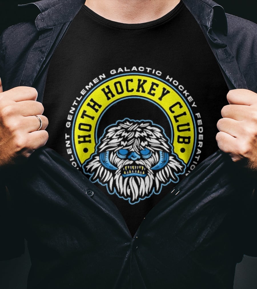 Violent Gentlemen Galactic Hockey Federation Hoth Hockey Club 2026 Wampa T-Shirt