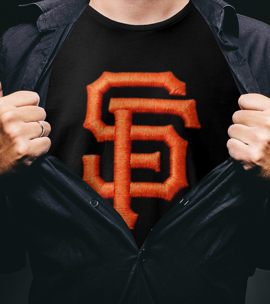 Alex Smith SF Giants Hat Orange Monogram T-Shirt