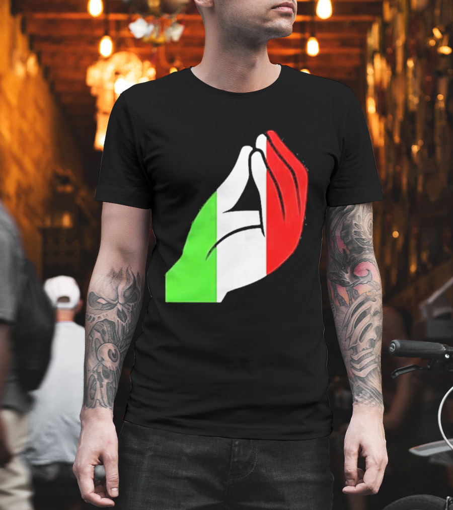 Italian Hand Gesture Ma Che Vuoi Green White Red T-Shirt