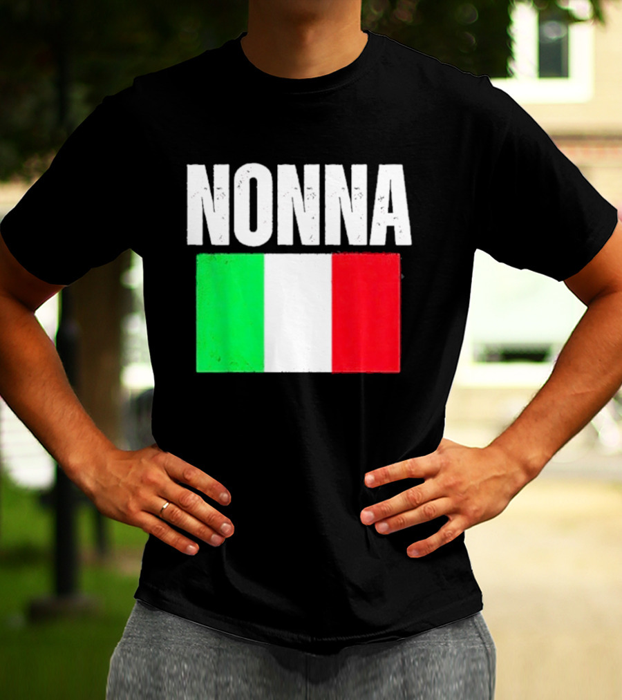 Italian Nonna Flag Pride With Italy T-Shirt