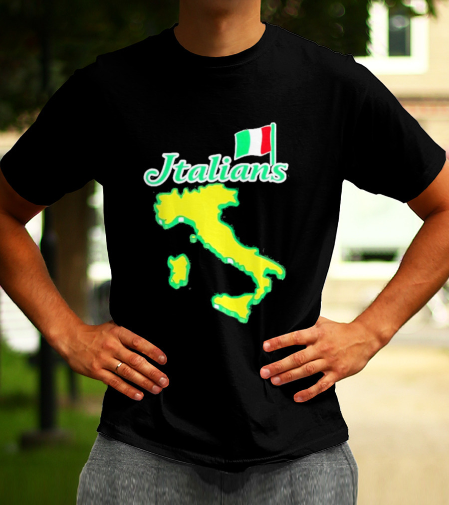 Italians Map Of Italy With Flag T-Shirt