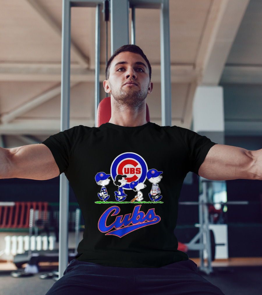 Chicago Cubs Peanuts Characters Walking 2026 T-Shirt