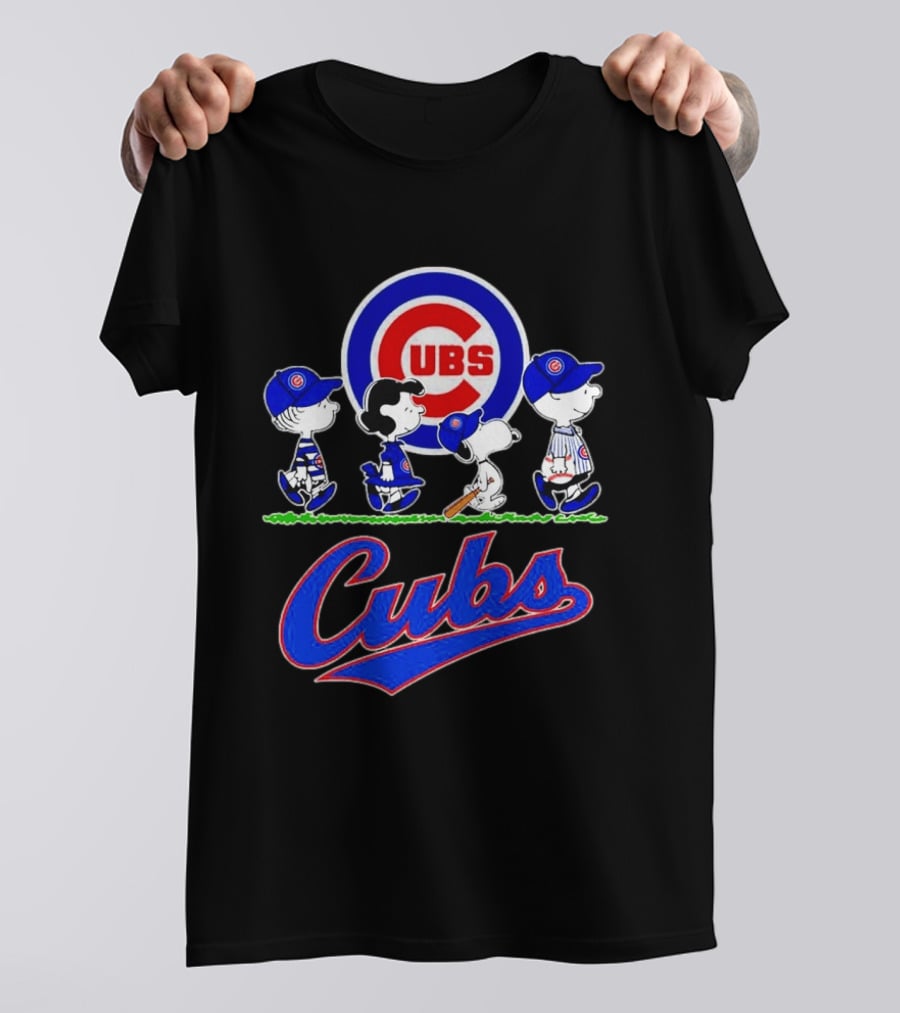Chicago Cubs Peanuts Characters Walking 2026 T-Shirt