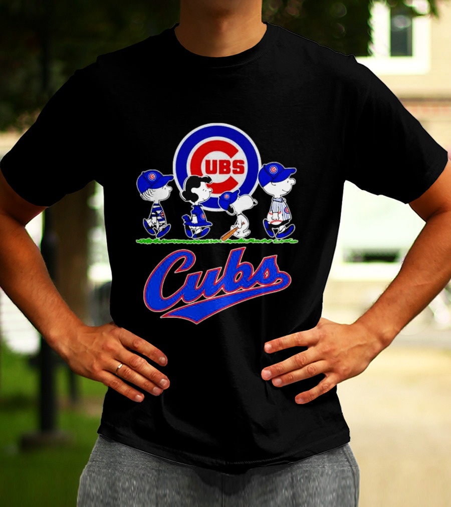 Chicago Cubs Peanuts Characters Walking 2026 T-Shirt