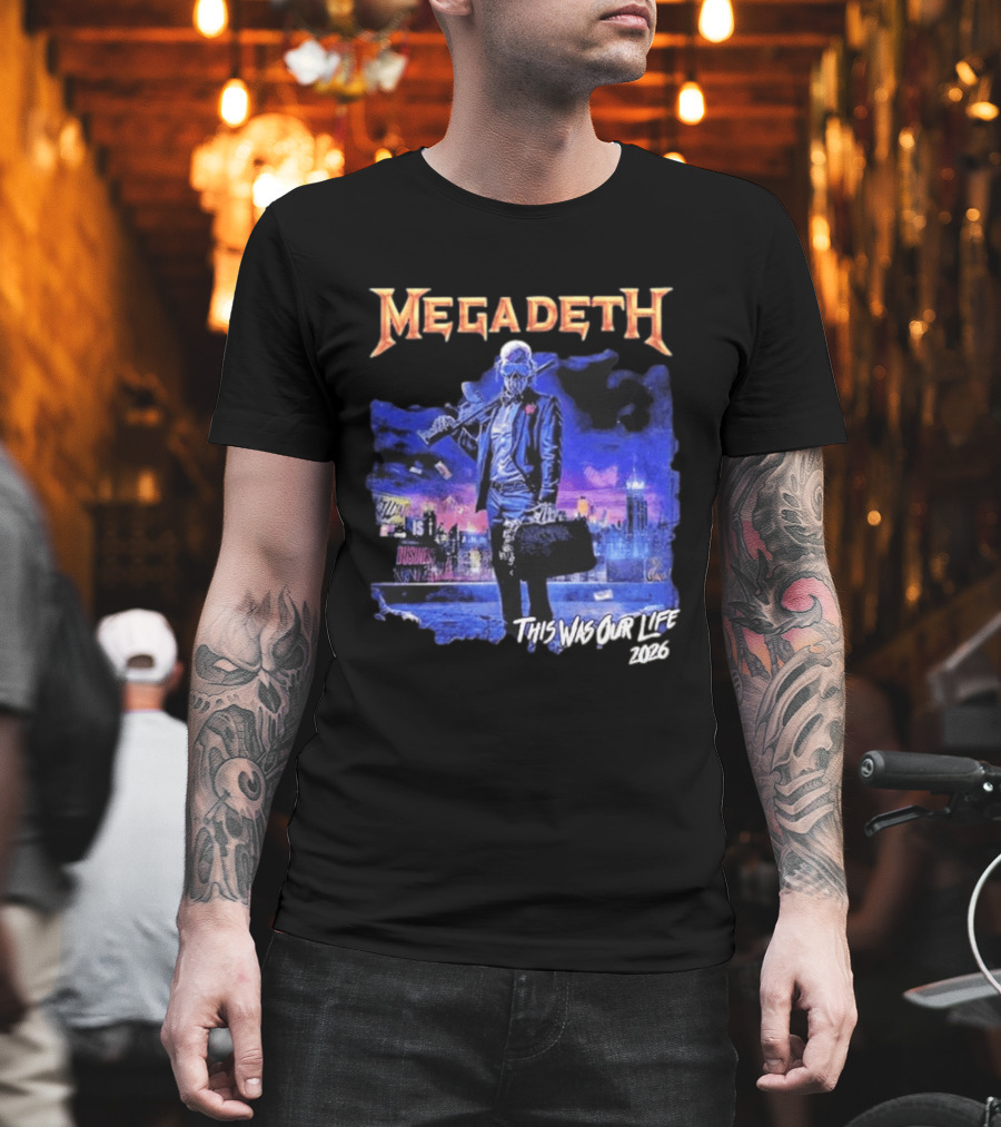 Megadeth This Was Our Life 2026 Latin America Tour Gangster Vic Metal Concert T-Shirt