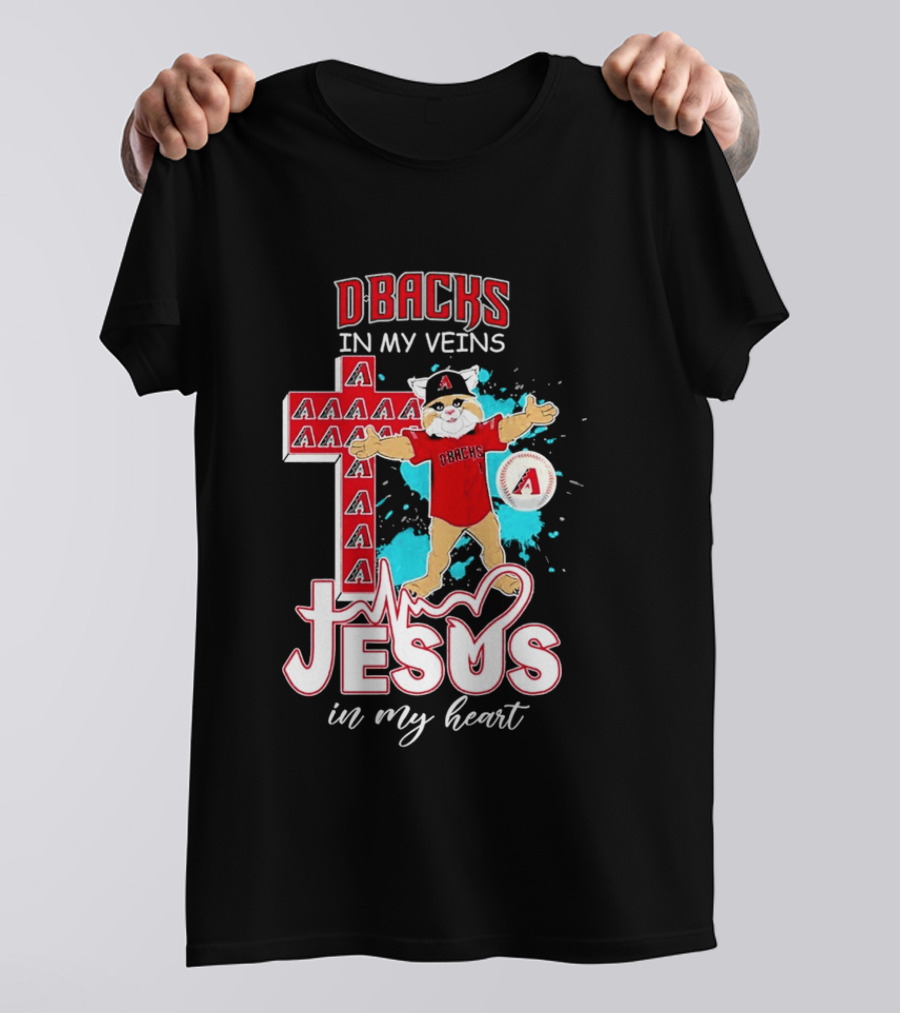 D Backs In My Veins Jesus In My Heart With Cross T-Shirt