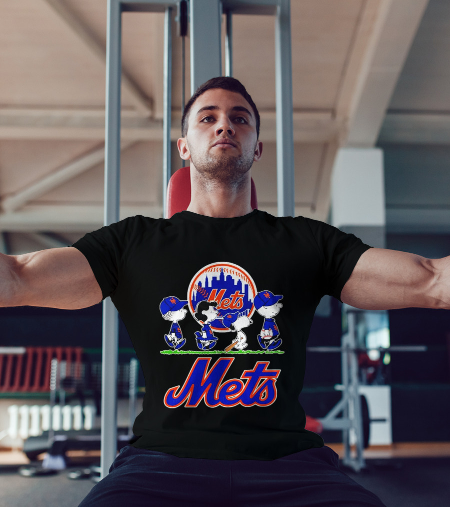 New York Mets Peanuts Abbey Road 2026 Charlie Brown Snoopy Lucy Linus T-Shirt