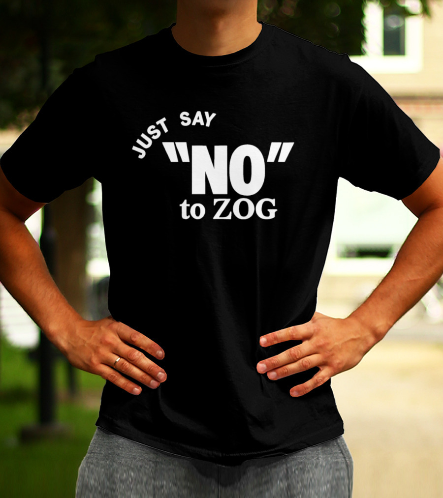 Randy Weaver Wearing Just Say No To Zog T-Shirt