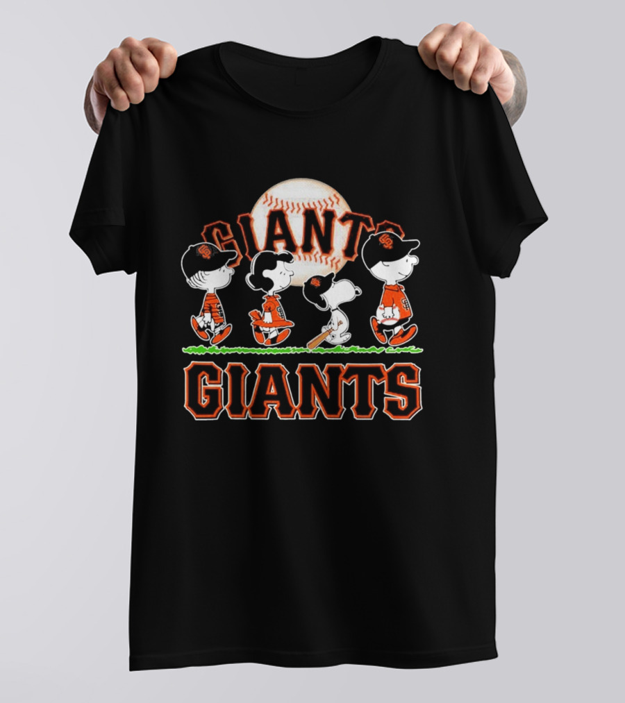 San Francisco Giants Peanuts Characters Abbey Road Baseball 2026 T-Shirt