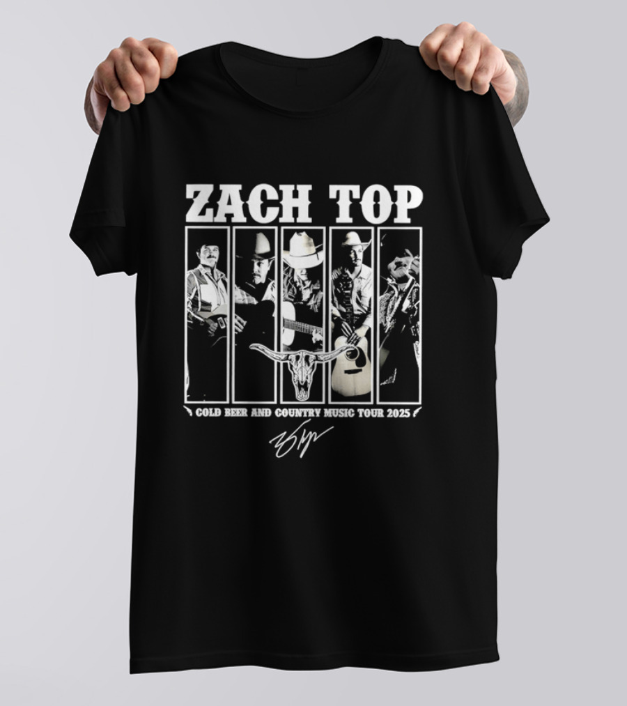 Zach Top Cold Beer And Country Music Tour 2025 T-Shirt