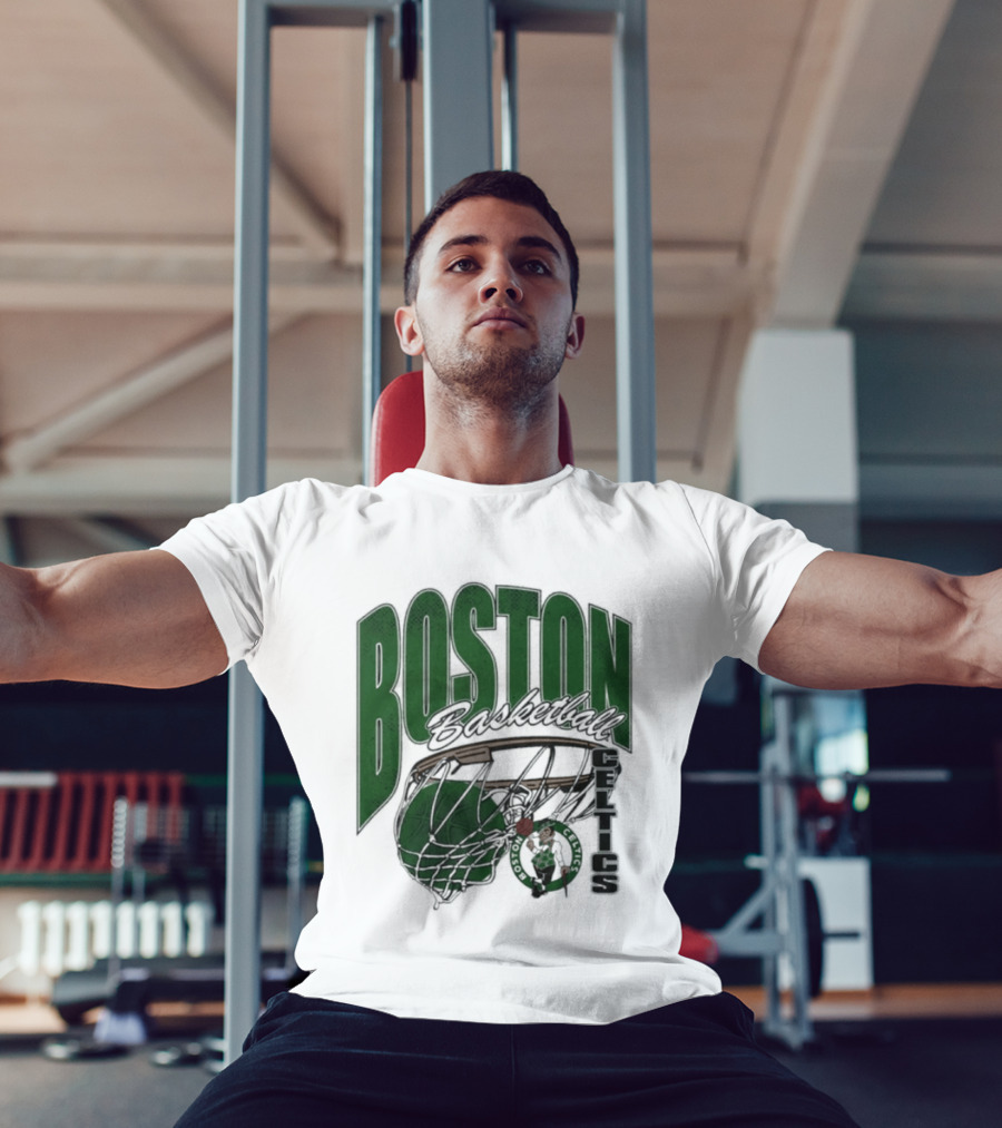 Boston Celtics Basketball 2026 Script Swish T-Shirt