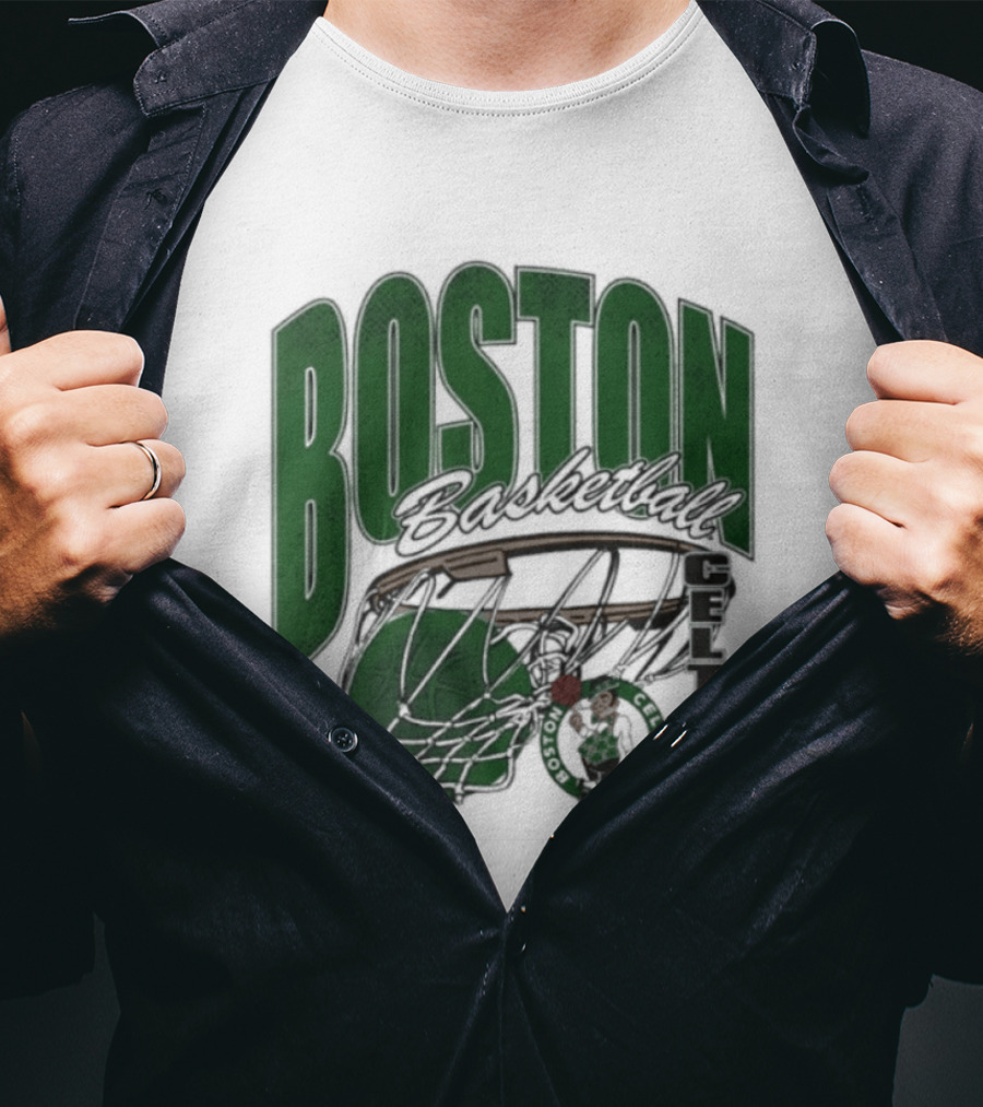 Boston Celtics Basketball 2026 Script Swish T-Shirt