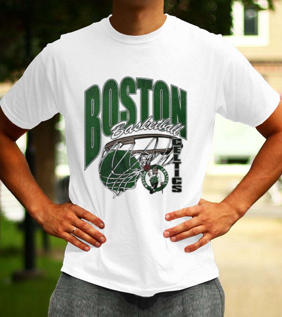 Boston Celtics Basketball 2026 Script Swish T-Shirt