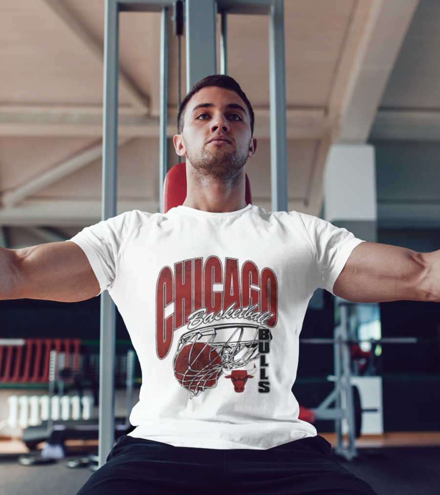 Chicago Basketball Bulls Script Swish 2026 T-Shirt