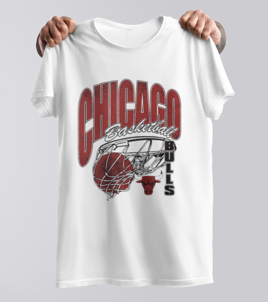 Chicago Basketball Bulls Script Swish 2026 T-Shirt