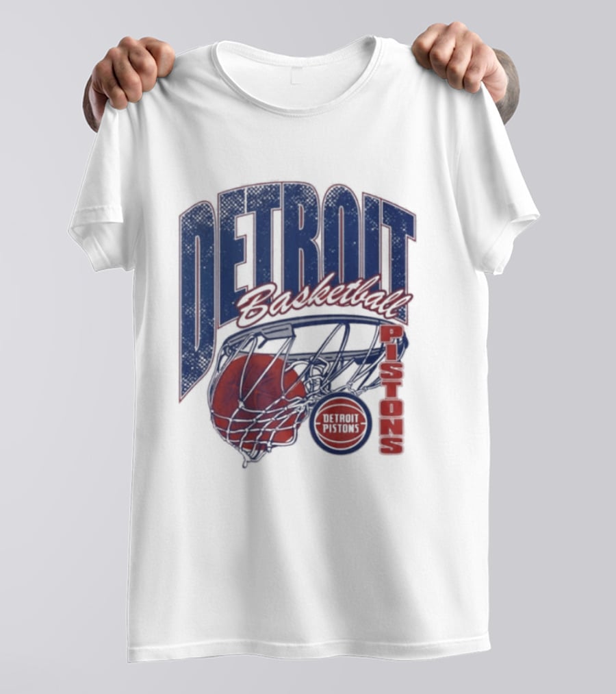 Detroit Pistons Basketball 2026 Script Swish T-Shirt