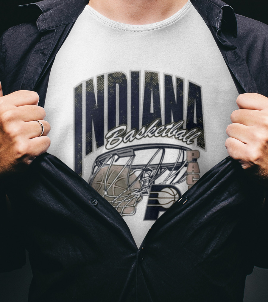 Indiana Pacers 2026 Script Swish Basketball T-Shirt