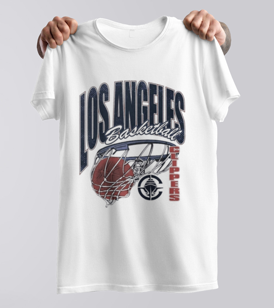 Los Angeles Clippers Script Swish Basketball 2026 T-Shirt