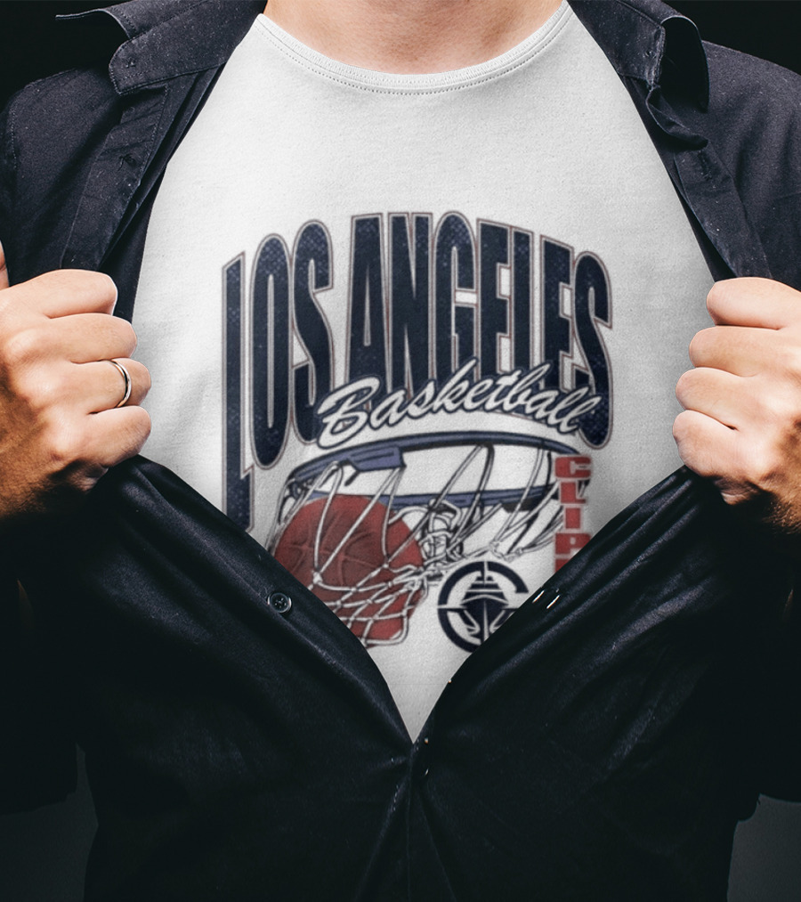 Los Angeles Clippers Script Swish Basketball 2026 T-Shirt