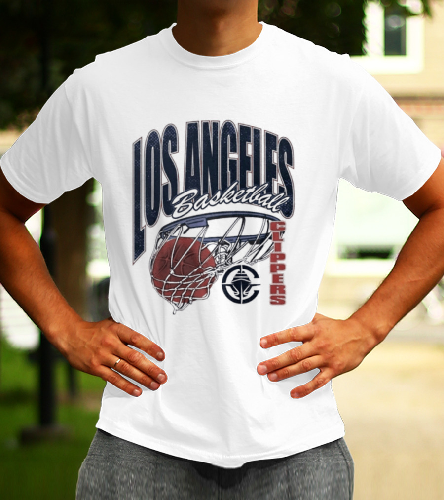 Los Angeles Clippers Script Swish Basketball 2026 T-Shirt