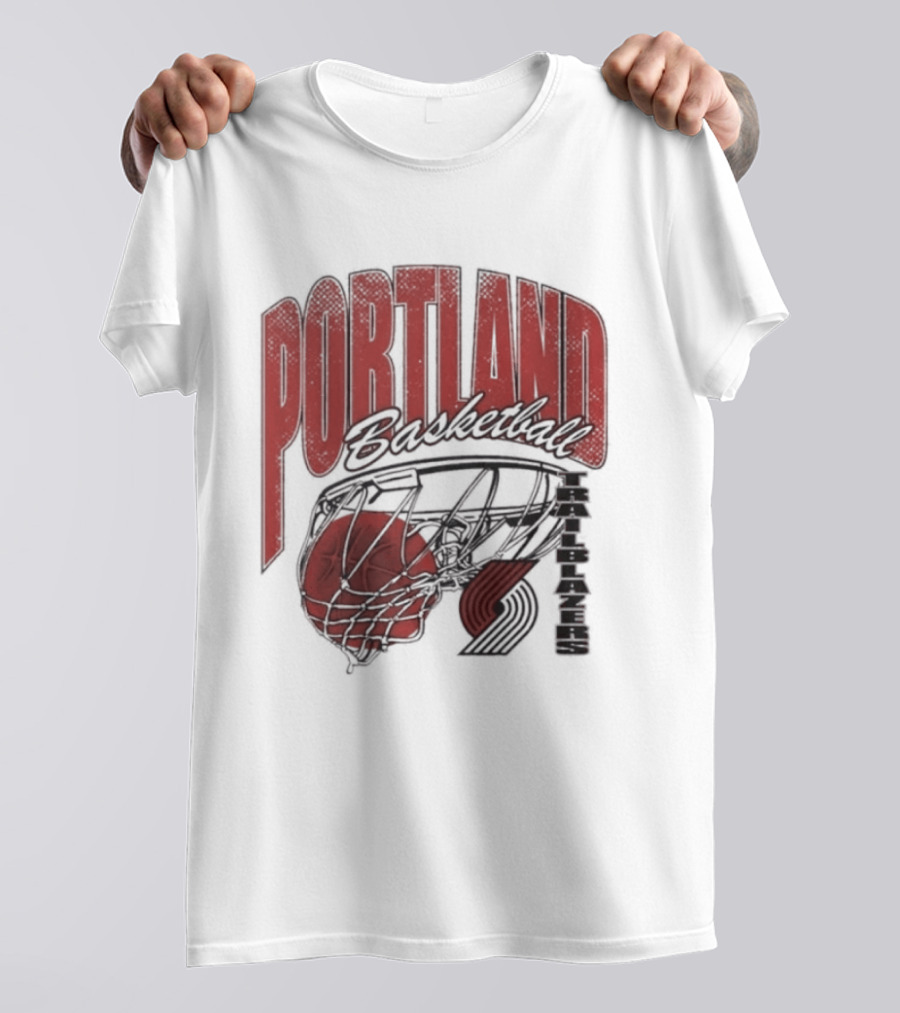 Portland Trail Blazers Script Swish 2026 Basketball T-Shirt