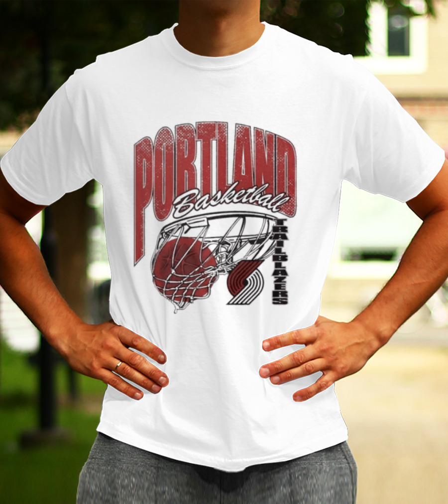 Portland Trail Blazers Script Swish 2026 Basketball T-Shirt