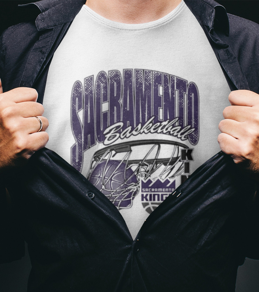 Sacramento Kings Basketball Swish Script 2026 T-Shirt