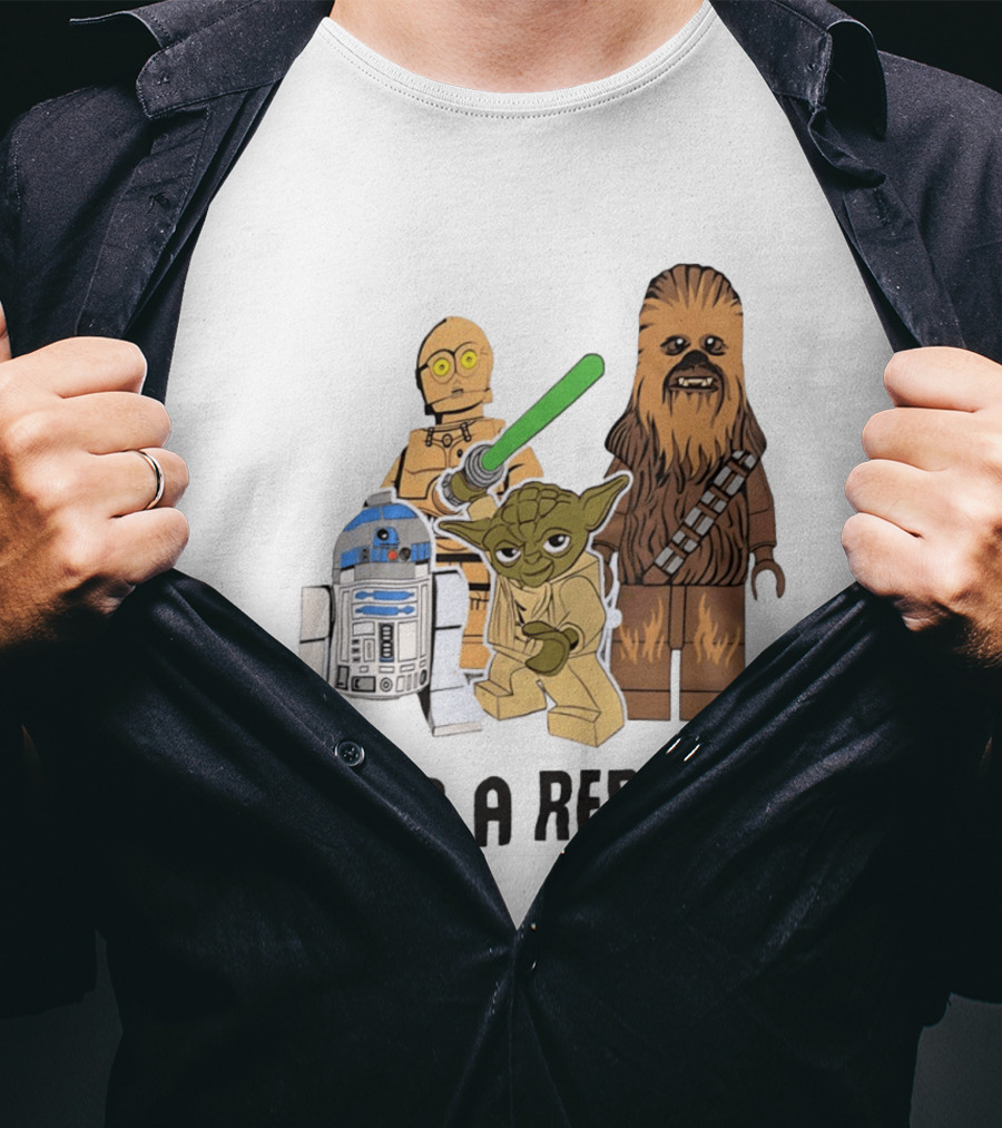Born A Rebel Star Wars LEGO Characters Yoda Chewbacca R2 D2 C 3PO T-Shirt