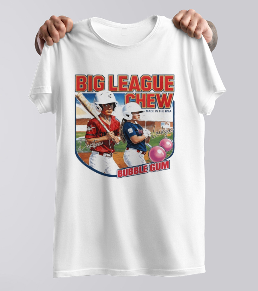 Big League Chew Made In USA Daxton Laikyn Baseball Bubble Gum T-Shirt