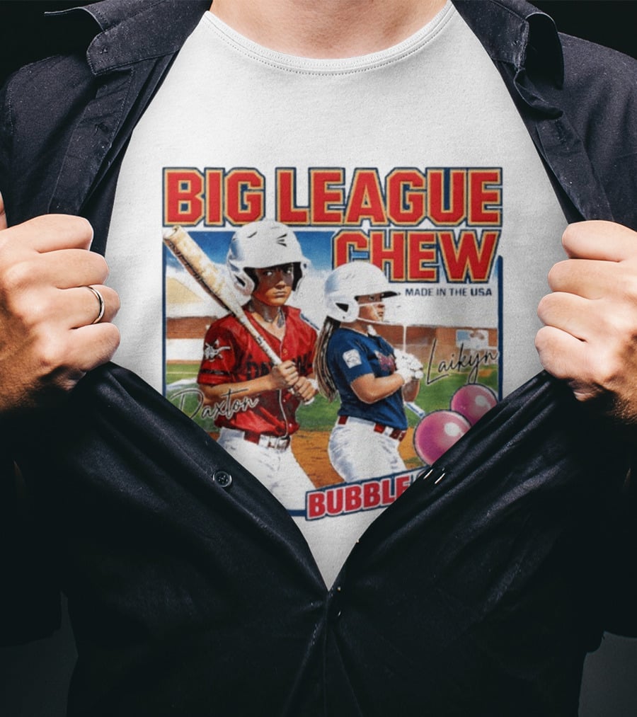 Big League Chew Made In USA Daxton Laikyn Baseball Bubble Gum T-Shirt