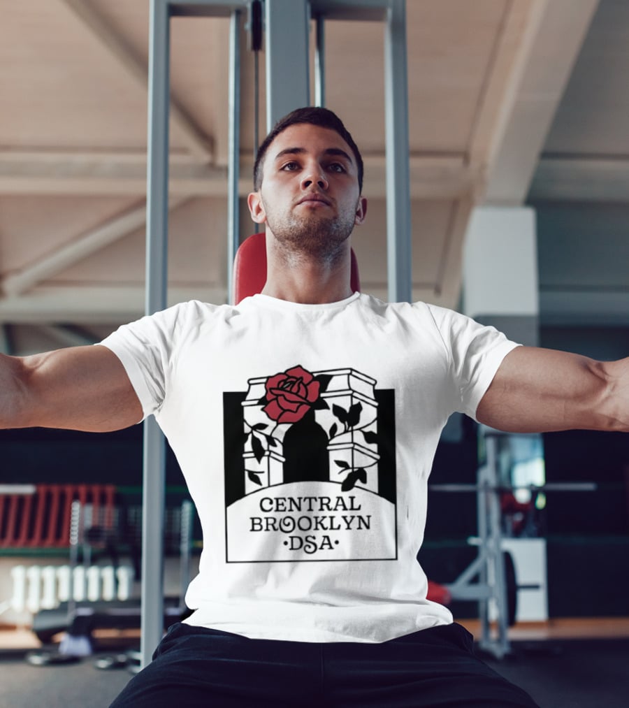 Central Brooklyn DSA Red Rose And Arch T-Shirt