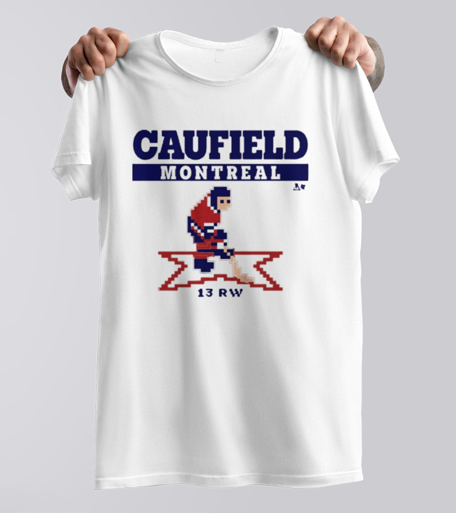 Caufield Montreal 13 RW Hockey Player Pixel T-Shirt