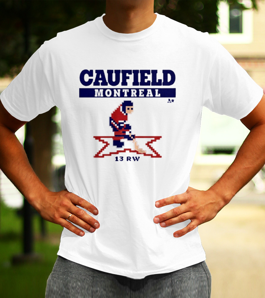 Caufield Montreal 13 RW Hockey Player Pixel T-Shirt