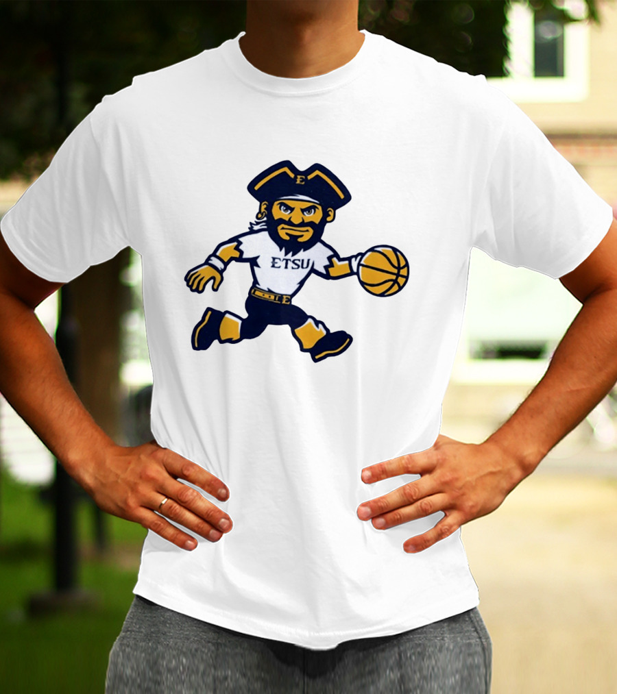 ETSU Buccaneers Basketball Pirate Mascot East Tennessee State University T-Shirt
