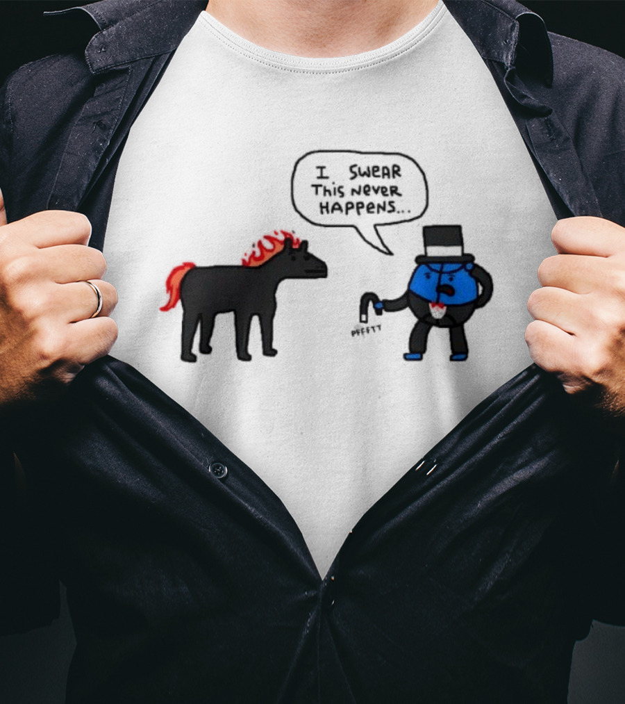 Orlando Magic Lose I Swear This Never Happens Meme Horse And Top Hat T-Shirt