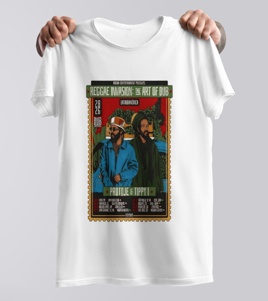 Reggae Invasion The Art Of Dub Protoje Tippy I 2026 Latin America Tour T-Shirt
