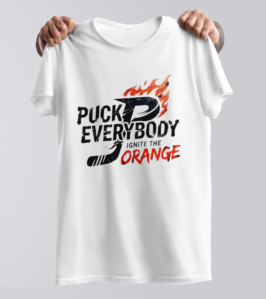 Puck Everybody Ignite The Orange P Fire T-Shirt